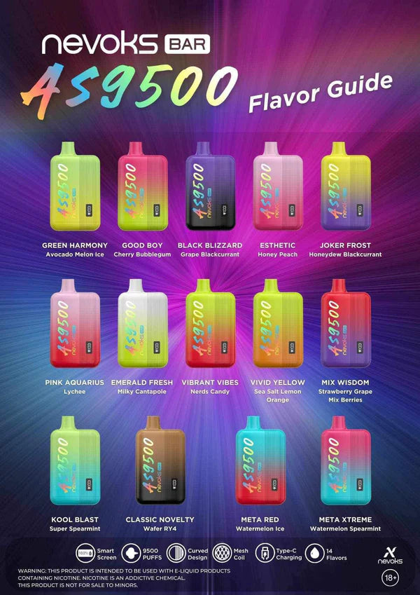 NEVOKS BAR AS9500 9,500 PUFFS