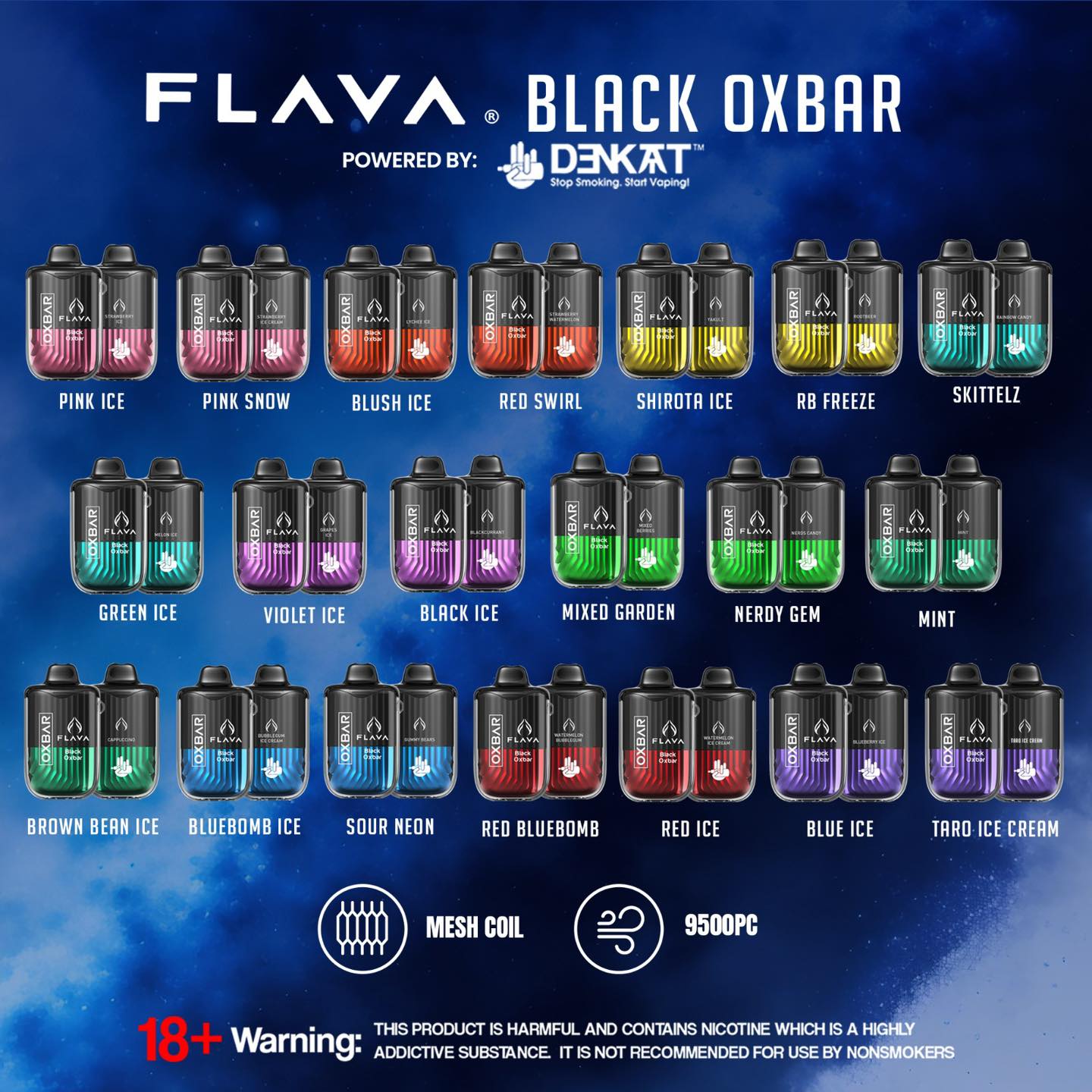 FLAVA BLACK OXBAR 9,500 PUFFS KIT