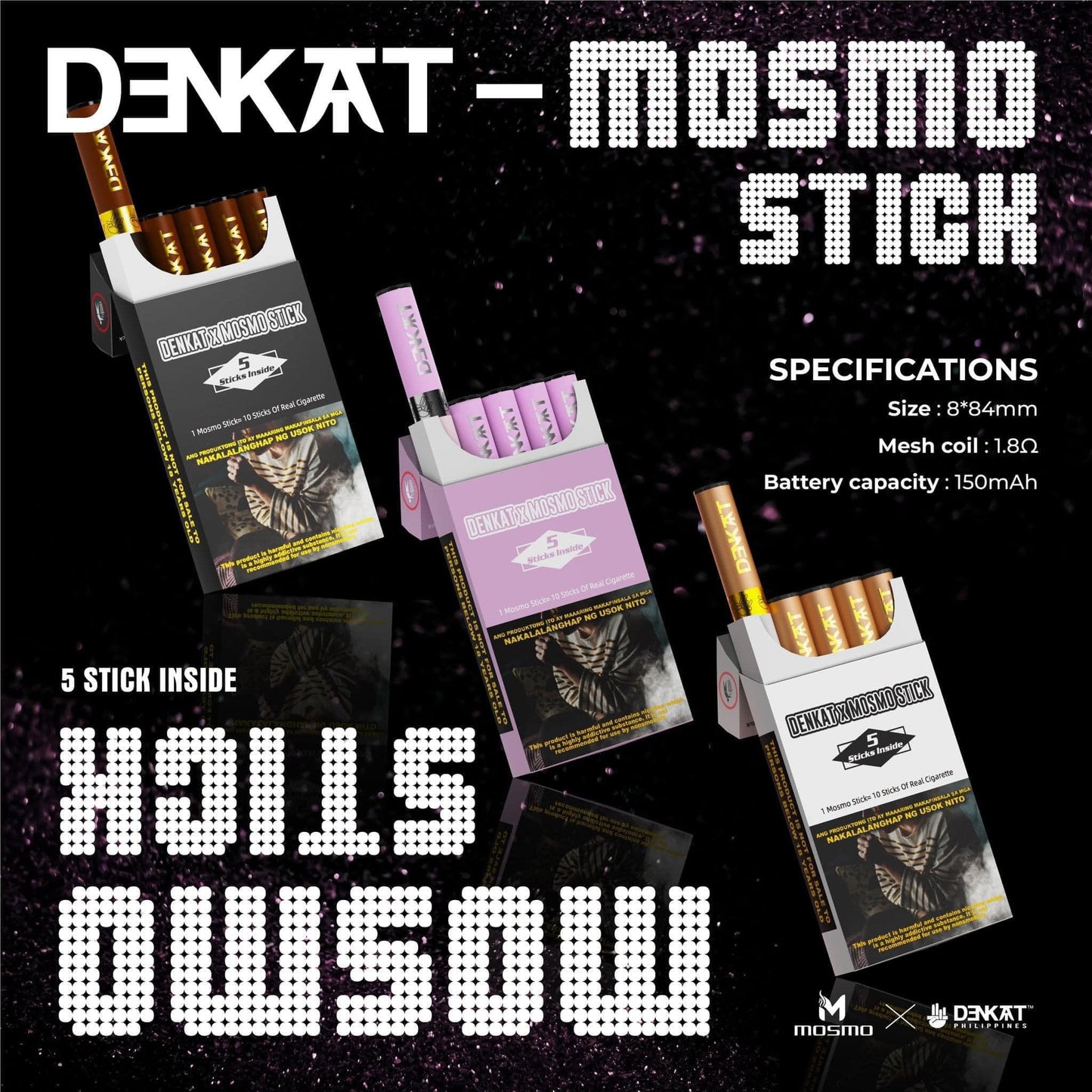 DENKAT MOSMO STICKS 500 PUFFS