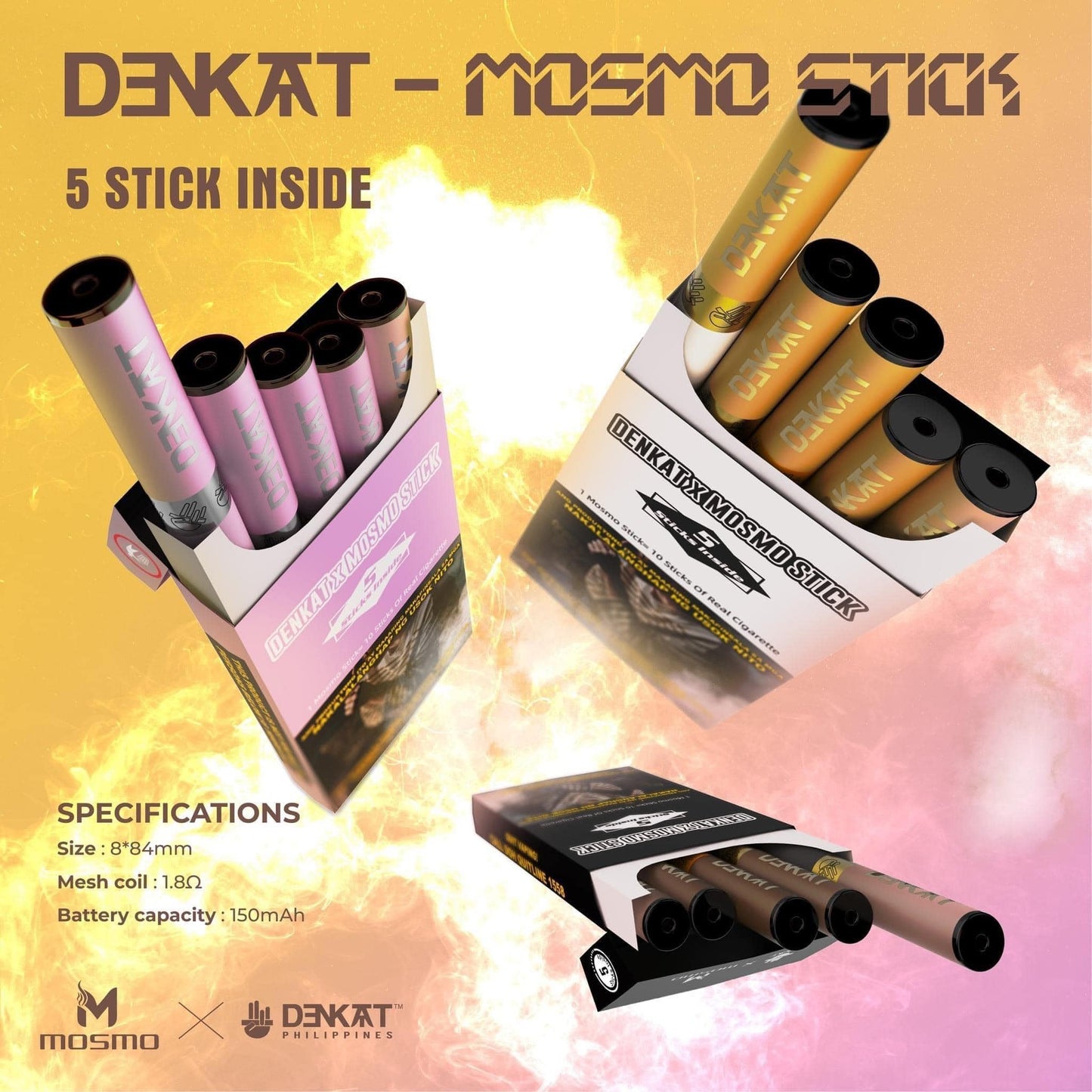 DENKAT MOSMO STICKS 500 PUFFS