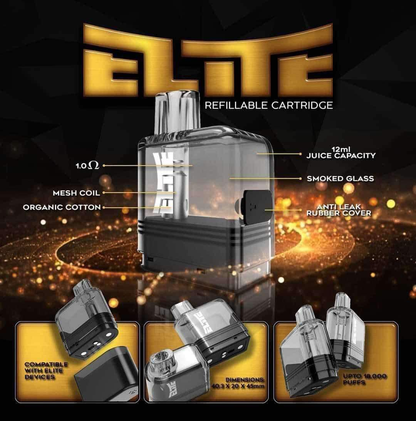 ROYAL ELITE REFILLABLE CARTRIDGE | COMPATIBLE TO BLACK ELITE VERSION 1